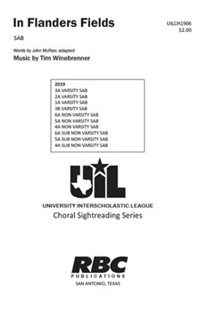 In Flanders Fields by Winebrenner Tim for SAB