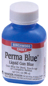 BIRCHWOOD CASEY PERMA BLUE B/C PERMA-BLUE LIQUID 3OZ. BOTTLE