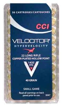 A0047 CCI VELOCITOR 22LR 1435FP 40GR GDHP 50RD 100BX/CS