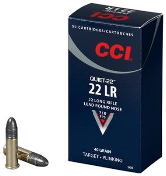 960 CCI QUIET 22LR 710FPS 40GR 50RD 100BX/CS LEAD RN