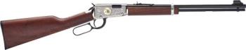 GH00125 Henry H001-25 Lever Action Rifle, 22 LR, 18.5" Bbl, 25th Anniv. Edition, Blued, Engraved Nickel Rec With Gold Highlights, 15+1 Rnd