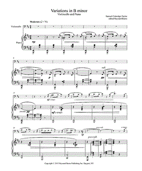 Variations in B Minor for Cello and Piano